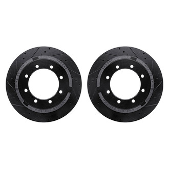 R1 Concepts® - Drilled and Slotted Rear Brake Rotor Set