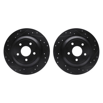 R1 Concepts® - Drilled and Slotted Rear Brake Rotor Set