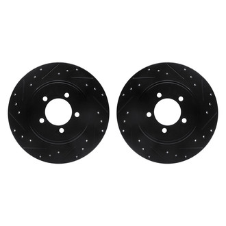 R1 Concepts® - Drilled and Slotted Rear Brake Rotor Set