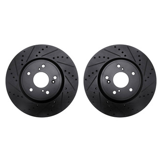 R1 Concepts® - Drilled and Slotted Front Brake Rotor Set