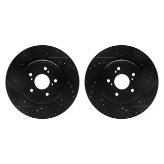 R1 Concepts® - Drilled and Slotted Front Brake Rotor Set