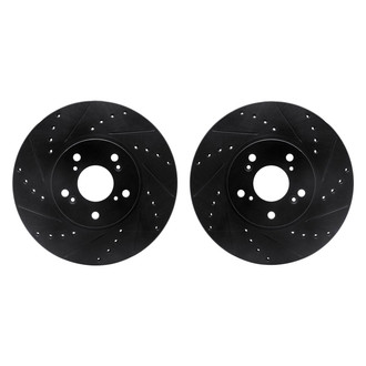R1 Concepts® - Drilled and Slotted Front Brake Rotor Set