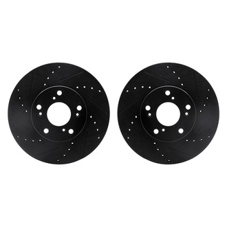 R1 Concepts® - Drilled and Slotted Front Brake Rotor Set