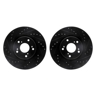 R1 Concepts® - Drilled and Slotted Front Brake Rotor Set