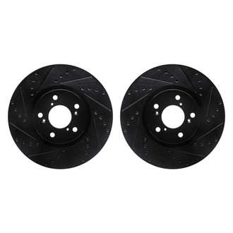 R1 Concepts® - Drilled and Slotted Front Brake Rotor Set