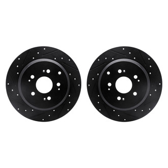 R1 Concepts® - Drilled and Slotted Rear Brake Rotor Set