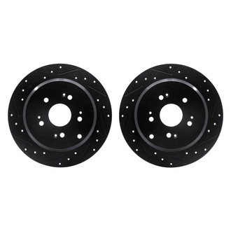 R1 Concepts® - Drilled and Slotted Rear Brake Rotor Set