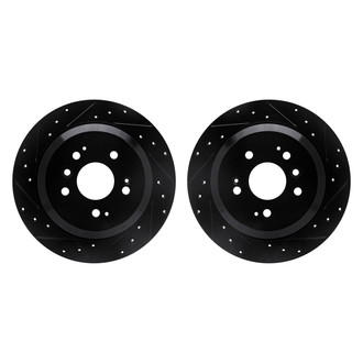 R1 Concepts® - Drilled and Slotted Rear Brake Rotor Set