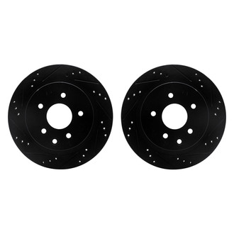 R1 Concepts® - Drilled and Slotted Rear Brake Rotor Set