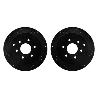 R1 Concepts® - Drilled and Slotted Rear Brake Rotor Set