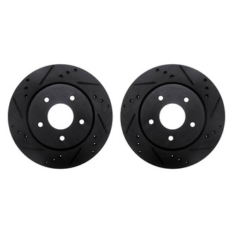 R1 Concepts® - Drilled and Slotted Rear Brake Rotor Set