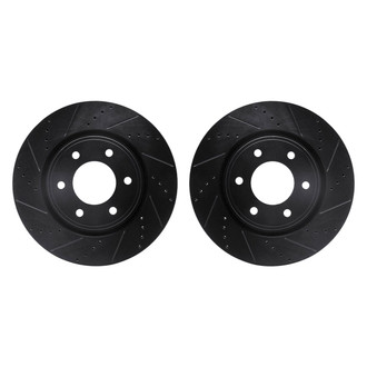 R1 Concepts® - Drilled and Slotted Front Brake Rotor Set