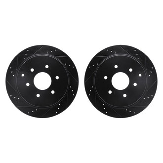 R1 Concepts® - Drilled and Slotted Rear Brake Rotor Set