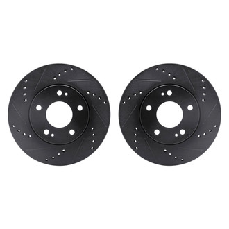 R1 Concepts® - Drilled and Slotted Front Brake Rotor Set