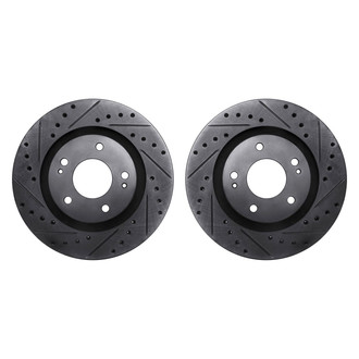 R1 Concepts® - Drilled and Slotted Front Brake Rotor Set