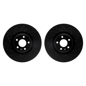 R1 Concepts® - Drilled and Slotted Front Brake Rotor Set