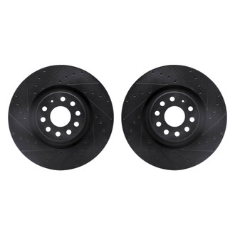 R1 Concepts® - Drilled and Slotted Front Brake Rotor Set