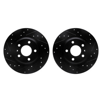 R1 Concepts® - Drilled and Slotted Rear Brake Rotor Set
