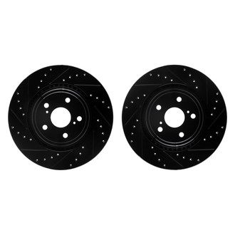 R1 Concepts® - Drilled and Slotted Front Brake Rotor Set