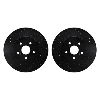 R1 Concepts® - Drilled and Slotted Front Brake Rotor Set
