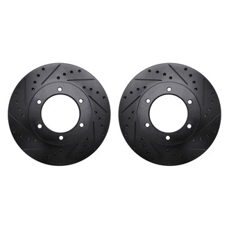 R1 Concepts® - Drilled and Slotted Front Brake Rotor Set