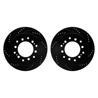 R1 Concepts® - Drilled and Slotted Rear Brake Rotor Set