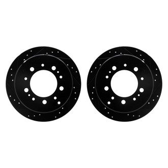 R1 Concepts® - Drilled and Slotted Rear Brake Rotor Set