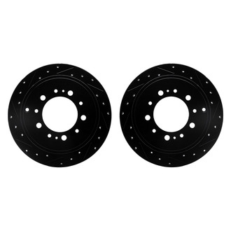 R1 Concepts® - Drilled and Slotted Rear Brake Rotor Set