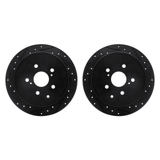 R1 Concepts® - Drilled and Slotted Rear Brake Rotor Set