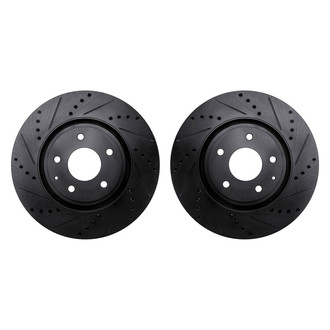 R1 Concepts® - Drilled and Slotted Front Brake Rotor Set