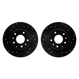 R1 Concepts® - Drilled and Slotted Rear Brake Rotor Set