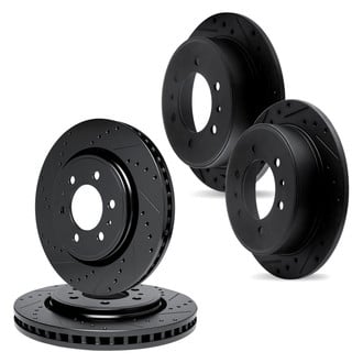 R1 Concepts® - Drilled and Slotted Front and Rear Brake Rotor Set