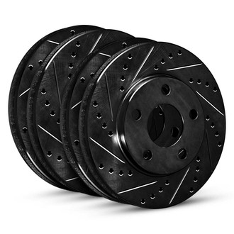 R1 Concepts® - eLINE Series™ Drilled and Slotted Front and Rear Brake Rotor Set