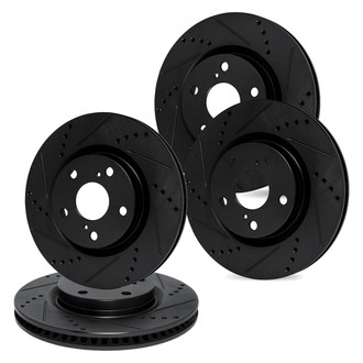 R1 Concepts® - eLINE Series™ Drilled and Slotted Front and Rear Brake Rotor Set