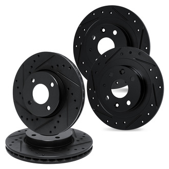 R1 Concepts® - eLINE Series™ Drilled and Slotted Front and Rear Brake Rotor Set