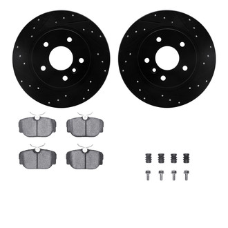 R1 Concepts® - Drilled and Slotted Rear Brake Kit with Performance Sport Pads