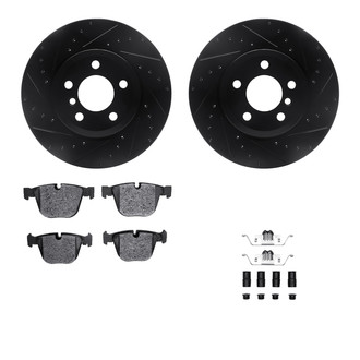 R1 Concepts® - Drilled and Slotted Rear Brake Kit with Performance Sport Pads