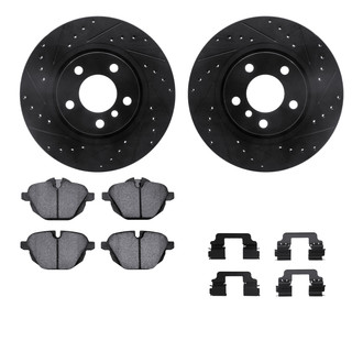 R1 Concepts® - Drilled and Slotted Rear Brake Kit with Performance Sport Pads