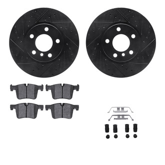 R1 Concepts® - Drilled and Slotted Front Brake Kit with Performance Sport Pads