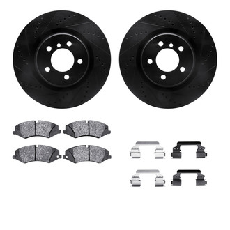 R1 Concepts® - Drilled and Slotted Brake Kit with Euro Ceramic Pads