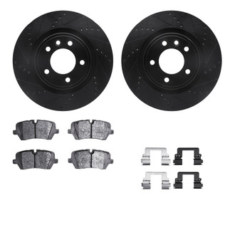 R1 Concepts® - Drilled and Slotted Rear Brake Kit with Euro Ceramic Pads
