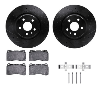 R1 Concepts® - Drilled and Slotted Brake Kit with Euro Ceramic Pads