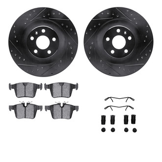 R1 Concepts® - Drilled and Slotted Rear Brake Kit with Euro Ceramic Pads