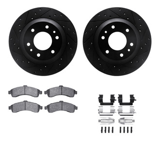 R1 Concepts® - Drilled and Slotted Front Brake Kit with Euro Ceramic Pads