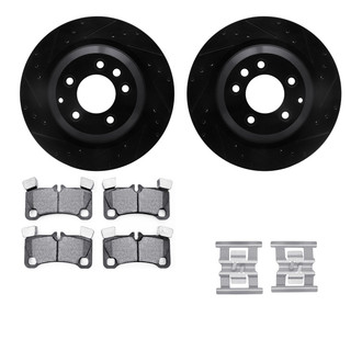 R1 Concepts® - Drilled and Slotted Rear Brake Kit with Optimum OE Pads