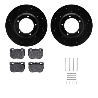 R1 Concepts® - Drilled and Slotted Front Brake Kit with Optimum OE Pads