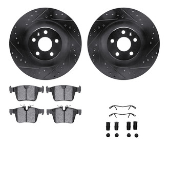 R1 Concepts® - Drilled and Slotted Rear Brake Kit with Optimum OE Pads