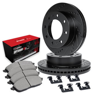 R1 Concepts® - Drilled and Slotted Front Brake Kit with Optimum OE Pads