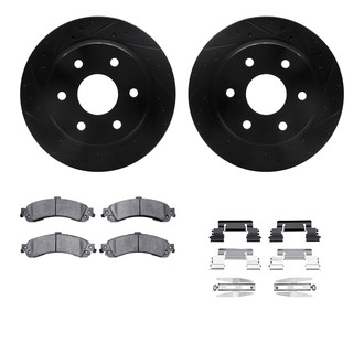 R1 Concepts® - Drilled and Slotted Rear Brake Kit with Optimum OE Pads