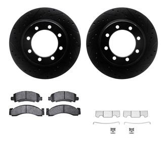 R1 Concepts® - Drilled and Slotted Front Brake Kit with Optimum OE Pads